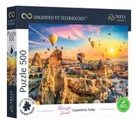 Trefl-500 Piezas-Cartón Grueso, Capadocia, Turquía, Globos, Moderno, Entretenimiento Creativo para Adultos y Niños a Partir de 10 años, Color puzzle uft romantic sunset: cappadocia, turkey (37458)