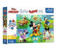 Trefl 60 XXL Super Shape-Formas Locas, Piezas Grandes, Colores con Personajes de Cuentos de Hadas, a Partir de 4 años Puzzle, Disney, Siempre es Divertido con Mickey, XX-Large (50014)