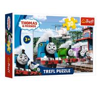 Trefl 916 18230 EA 30pcs Thomas & Friends Railway Race, Multi-Colored