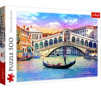 Trefl 916 37398 Rialtobrücke, Venedig EA 500 Teile, Premium Quality, für Erwachsene und Kinder AB 10 Jahren 500pcs Rialrto Bridge Venice, Multicoloured