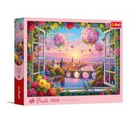 Trefl - A Breath of Love - Rompecabezas de 1000 Piezas - Rompecabezas con un Paisaje Urbano Floral, Entretenimiento Creativo, diversión, para Adultos y niños Mayores de 14 años