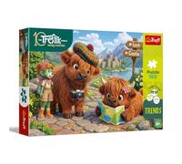 Trefl - Adorable Vaca - 160 Piezas - Rompecabezas Colorido con Animales y la Familia Treflik, diversión para niños a Partir de 5 años