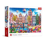 Trefl - Ámsterdam Colorida - Puzzle de 1500 Piezas - Puzzle DIY, Entretenimiento Creativo, Puzzle clásico para Adultos y niños a Partir de 14 años