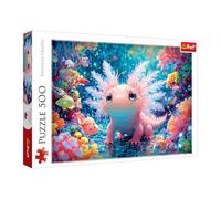 Trefl Axolotl Rompecabezas de 500 Piezas, DIY, Entretenimiento Creativo, para Adultos y niños a Partir de 10 años