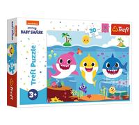 Trefl - Baby Shark, El Mundo Submarino de los Tiburones - Puzzles de 30 piezas - Puzzles de Colores con Personajes de Cuentos de Hadas, Entretenimiento Creativo, Diversión para Niños partir de 3 años