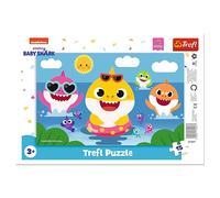 Trefl Puzzles para niños, Color Baby Shark, Happy Sharks (31407)