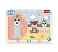 Trefl - Bebés y Ositos de Peluche - Bebés adorables - Rompecabezas 2 en 1 con Marco para bebés, para niños a Partir de 2 años