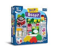 Trefl - Beep! Beep!, El Primer Juego de Mesa - Juego de Mesa para los más pequeños, Coches de Madera, Grandes Elementos, Juego para niños pequeños, Aprender Jugando, 02344