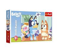 Trefl - Bluey, Always Fun with Bluey - Puzzle de 30 Piezas - Colorido Puzzle con Personajes de Dibujos Animados, Entretenimiento Creativo, diversión para niños a Partir de 3 años