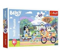 Trefl - Bluey, Bluey Alegre - Puzle de 60 Piezas - Puzle de Colores con los Personajes de la Serie Infantil, Entretenimiento Creativo, Juego para niños a Partir de 4 años