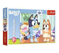 Trefl - Bluey, Always Fun with Bluey - Puzzle de 30 Piezas - Colorido Puzzle con Personajes de Dibujos Animados, Entretenimiento Creativo, diversión para niños a Partir de 3 años