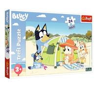 Trefl - Bluey, Un Día Magnífico para Bluey - Puzle 24 Maxi - 24 Piezas Grandes, Puzle de Colores con Personajes, Entretenimiento Creativo, Juego para niños a Partir de 3 años