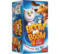 Trefl - Boom Boom - Cats and Dogs, Perritos y Gatitos, Juego con Timbre, Juego Familiar, Juego Social, para Adultos y niños a Partir de 6 años