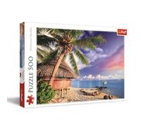 Trefl Bora-Bora Island 500 Piece Jigsaw Puzzle Red 19"x13" Print, DIY Puzzle, Creative Fun, Classic Puzzle for Adults and Children from 10 Years Old