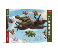 Trefl - BrainRots, Bombardino Crocodilo - Rompecabezas de 200 Piezas - Rompecabezas Colorido del Universo Surrealista, para niños a Partir de 7 años
