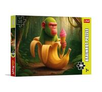Trefl - BrainRots, Chimpanzini Bananini - Puzzle de 200 Piezas - Puzzle Colorido del Universo Surrealista, para niños a Partir de 7 años