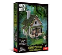 Trefl - Brick Trick: Cabaña en el pantano/Swamp Shelter - Construye con Ladrillos, Bloques Eco de ladrillo Real, 190 Ladrillos, Reutilizables, Juego Creativo para niñas y niños a Partir de 6 años