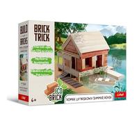 Trefl - Brick Trick: Casa de verano/Summer House - Construye con ladrillos, bloques ECO de ladrillo real, 120 ladrillos, reutilizables, juego creativo para niñas y niños a partir de 6 años