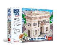 Trefl - Brick Trick Construye con Brick Travel Arco del Triunfo Símbolo, Francia, Ladrillo Natural, Bloques De Construcción EKO Brick, Bricolaje, Más De 290 Ladrillos, para Niños A Partir De 7 Años