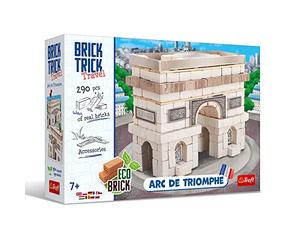 Trefl - Brick Trick Construye con Brick Travel Arco del Triunfo Símbolo, Francia, Ladrillo Natural, Bloques De Construcción EKO Brick, Bricolaje, Más De 290 Ladrillos, para Niños A Partir De 7 Años