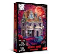 Trefl - Brick Trick: Mansión encantada/Midnight Manor - Construye con Ladrillos, Bloques Eco de ladrillo Real, 220 Ladrillos, Reutilizables, Juego Creativo para niñas y niños a Partir de 6 años