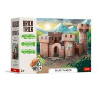 Trefl - Brick Trick: Palacio/Mansión - Construye con Ladrillos, Bloques ecológicos Hechos de Ladrillos Reales, 350 Ladrillos, Reutilizables, Juego Creativo para niños a Partir de 6 años