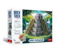 Trefl - Brick Trick Travel: Pirámide escalonada - Construye con Ladrillos Travel, Bloques Eco Brick, 210 Ladrillos, Reutilizables, Set Creativo para niños a Partir de 7 años