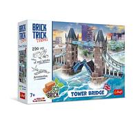 Trefl - Brick Trick Travel: Tower Bridge - Construye con Ladrillos, Viajes, Londres, Reino Unido, EKO Brick Blocks, 290 Ladrillos, Reutilizables, Juego Creativo para Niños A Partir De 7 Años