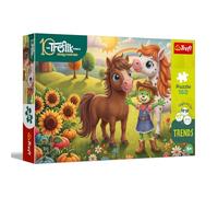 Trefl - Caballito - 160 Piezas - Rompecabezas Coloridos con Animales y la Familia Treflik, diversión para niños a Partir de 5 años