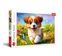 Trefl Perrito Alegre 500 Piezas-Rompecabezas DIY con Animales, Entretenimiento Creativo, Puzle clásico para Adultos y niños a Partir de 10 años, Multicolor (37524)