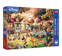 Trefl Calidad Premium Plus - Puzzle Disney, fiesta de cumpleaños de Mickey Mouse - 1000 piezas, serie de rompecabezas de héroes, para adultos y niños a partir de 14 años