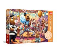 Trefl - Capibaras de Vacaciones - 100 Piezas - Rompecabezas de Animales Coloridos, Entretenimiento Creativo, diversión para niños a Partir de 5 años