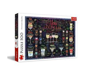 Trefl - Carta de Bebidas - Puzle de 500 Piezas - Puzle Rompecabezas para Aficionados a los Cócteles, Tipos de Bebidas, DIY, Ocio Creativo, Entretenimiento