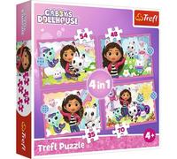 Trefl 1, 35 a 70 Piezas Personajes de Cuentos de Hadas, la Casa del Gato, para Niños a Partir de 4 Años Puzzle, Color gabby's Dollhouse, Las Aventuras de Gabi, Talla única (34620)