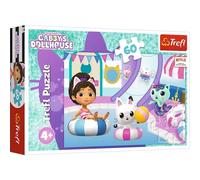 Trefl – Puzle Gabby's Dollhouse: Gabby en la Piscina, 60 piezas, a partir de 4 años