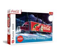 Trefl Coca-Cola, Camión Puzle de 1000 Piezas-Rompecabezas navideño, para Adultos y niños a Partir de 14 años, Multicolor (10941)