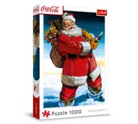 Trefl Coca-Cola, Papá Noel en la Nieve-Puzle de 1000 Piezas-Rompecabezas navideño, para Adultos y niños a Partir de 14 años, Multicolor (10923)