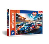 Trefl - Coche de Carreras rápido - Puzle de 100 Piezas - Puzle con vehículos, Entretenimiento Creativo, Juego para niños a Partir de 5 años