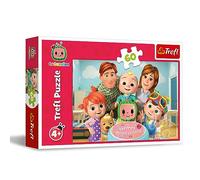 Trefl - Cocomelon, ¡Un día sin Igual! - Puzle de 60 Piezas - Puzle de Colores con los Personajes de la Serie Infantil, Entretenimiento Creativo, Juego para niños a Partir de 4 años