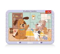 Trefl - como un Perro y un Gato - Rompecabezas con Marco para bebés 2 en 1 | para niños a partir de 2 años