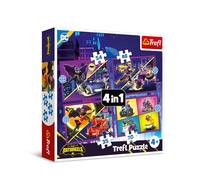 Trefl, Conoce Batwheels-Puzle 4en1, 4 Rompecabezas, de 12 a 24 Piezas-Diferentes Grados de dificultad, Diversión para niños a Partir de 4 años, Multicolor (34658)