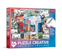 Trefl - Creativo - Saludo desde Londres - Puzzle de 500 elementos - Puzle DIY coloreado, entretenimiento creativo, para adultos y niños a partir de 10 años