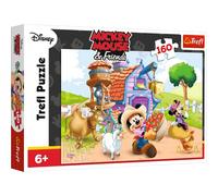 Trefl-de 160 Piezas, para niños a Partir de 6 años Puzzle, Color Granjero, Disney Mickey Mouse y Sus Amigos