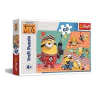 Trefl - Despicable Me 4, Los Minions alegres - Puzle de 60 Piezas - Puzle de Colores con los Personajes de la película Animada, Entretenimiento Creativo, Juego para niños a Partir de 4 años