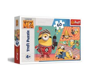 Trefl - Despicable Me 4, Los Minions alegres - Puzle de 60 Piezas - Puzle de Colores con los Personajes de la película Animada, Entretenimiento Creativo, Juego para niños a Partir de 4 años