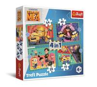 Trefl - Despicable Me 4, Los Minions Locos - Puzle 4en1, de 35 a 70 Piezas, Puzle de Colores con los Personajes de la película Animada, Entretenimiento Creativo para niños a Partir de 4 años