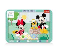 Trefl - Disney, Children’s Joy - Rompecabezas enmarcados 2 en 1 para niños a Partir de 2 años