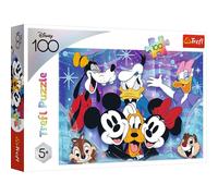 Trefl - Disney, es Divertido en el Mundo Disney - Puzzle 100 Elements - Rompecabezas Coloridos, Mickey Mouse, Plutón, Pato Donald, Diversión para Niños a Partir de 5 Años