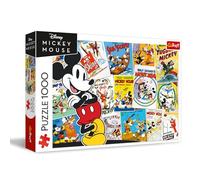 Trefl - Disney Mickey Mouse, En el Mundo de Mickey - Puzle de 1000 Piezas - Puzle Rompecabezas con Personajes de Cuentos de Disney, Collage Retro, Mickey Mouse, Puzle Clásico para Adultos y Niños
