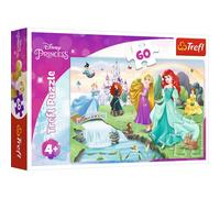 Trefl - Disney Princess, Conoce a Las Princesas - Puzzles 60 Piezas - Coloridos Puzzles con Princesas Disney, Entretenimiento Creativo, Diversión para Niños a Partir de 4 Años